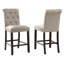 Tabouret à hauteur de comptoir en bois massif Leviton, ensemble de 2-331149206