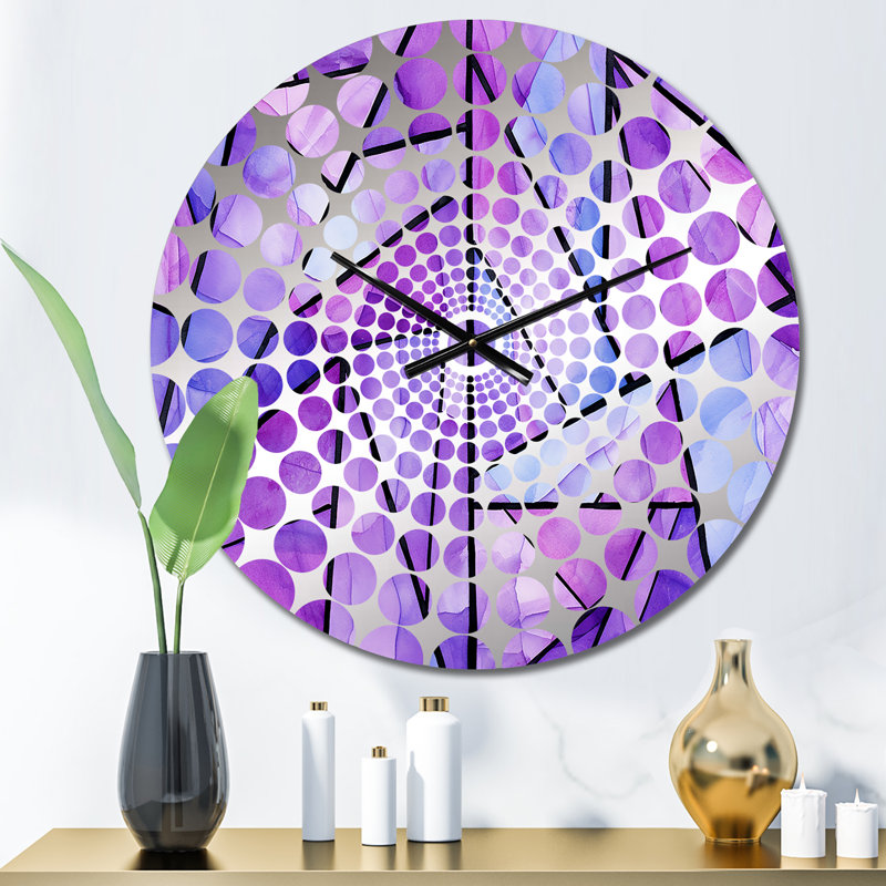 Lushonda - Abstract Geometric Wall Clock, Medium