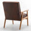Chaise à accoudoirs classique classique de style Mid-Century avec fabrication en bois massif, conception effilée et accoudoirs confortables pour toute pièce-596840287