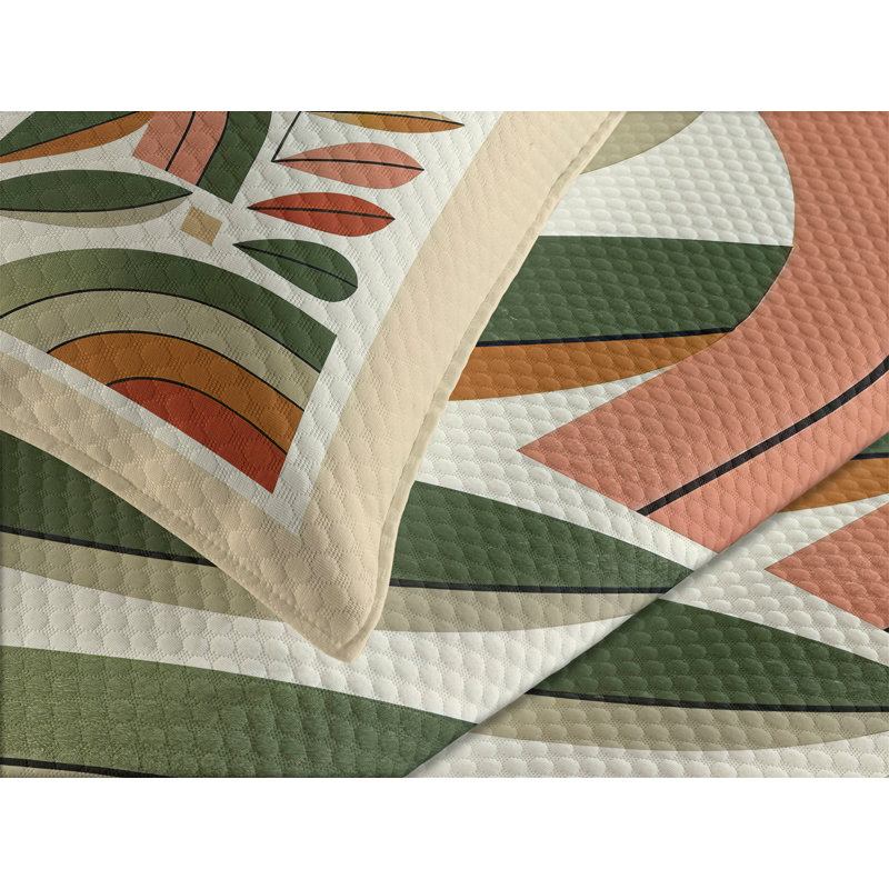 Polyester Floral Coverlet, King Coverlet / Bedspread + 2 Standard Shams