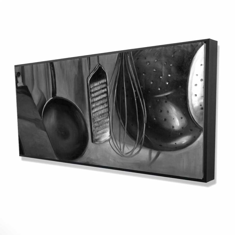 Outils de cuisine pour chef - Décor de natures mortes sur toile encadrée