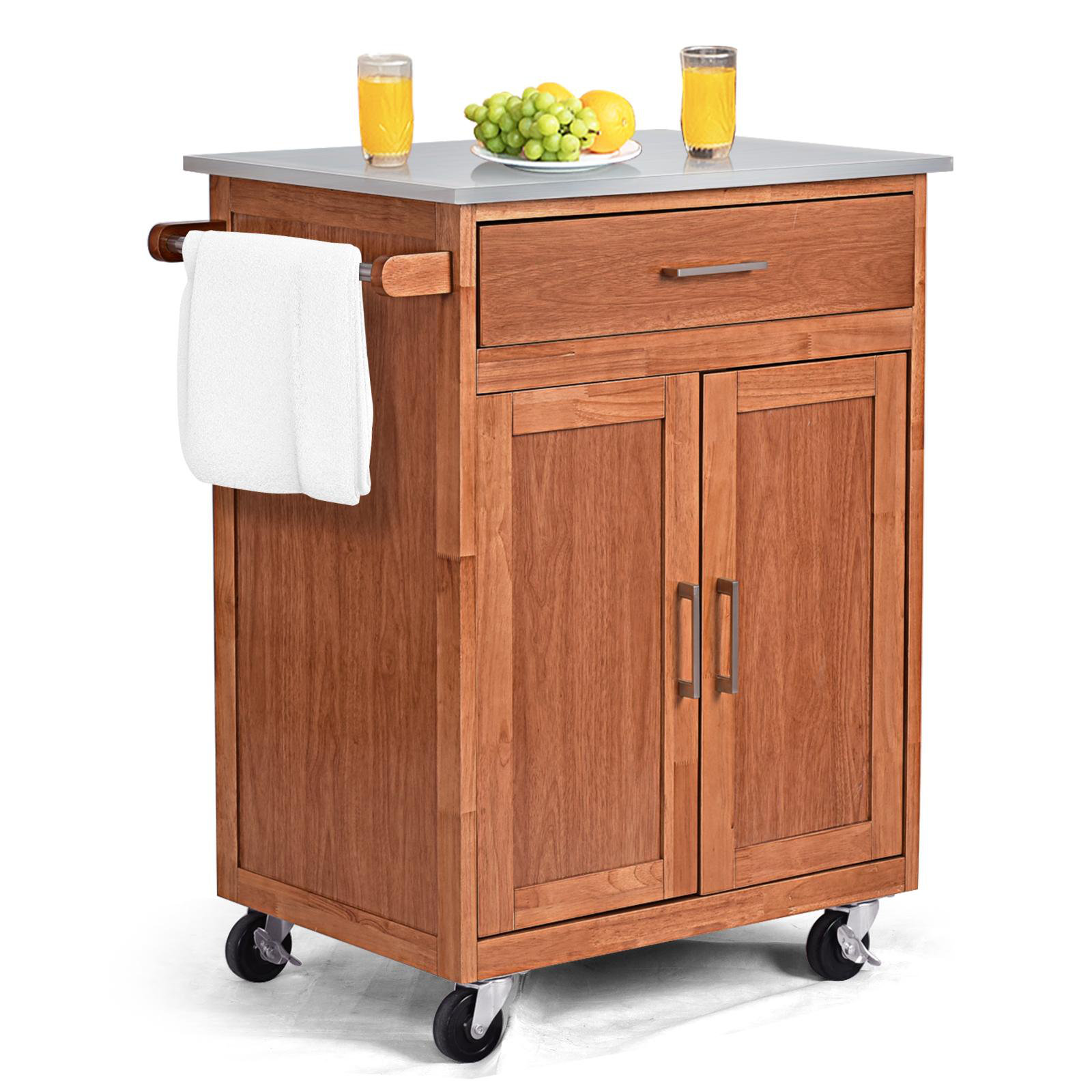 Winston Porter Modern Kitchen Island Utility Cart, Rolling Kitchen