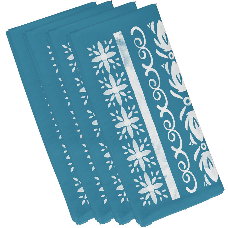 Ensemble de serviettes 4 pièces Aeryn, Bleu sarcelle