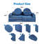 Canapé modulaire 14 pièces pour enfants - Canapé modulaire en mousse convertible bleu pour tout-petits et enfants-126155391