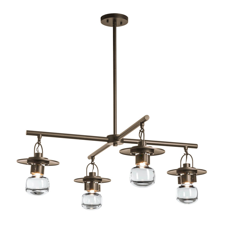 Lustre extérieur 4 lumières Mason, Bronze côtier
