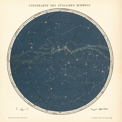 Celestial Sphere South Square by Wild Apple Portfolio - Wrapped Canvas Print