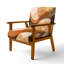 Chaise rembourrée Abstract Shapes - Fauteuil Earthtone Arc Composition III-1350364184