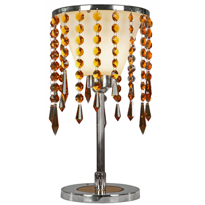 Eclectic Torchiere Lamp, 36cm H x 19cm W, Amber