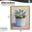 Plante grasse dans un cadre flottant en pot blanc, design par The Prints Vibe-30773721-30773725