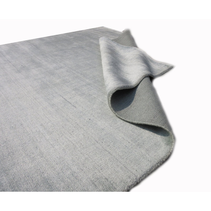 Tapis vert clair en soie 6X9