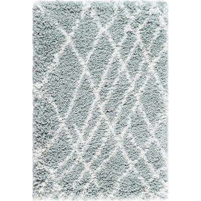  Tapis géométrique vert sauge