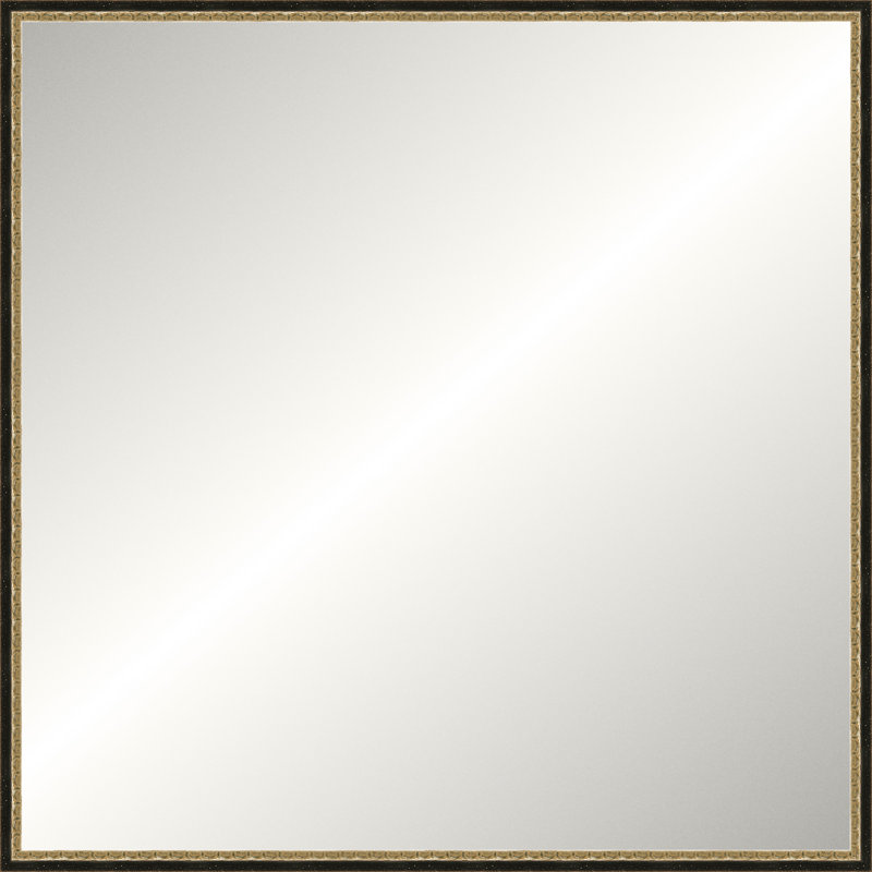 Miroir noir et argenté Old World, Medium Square