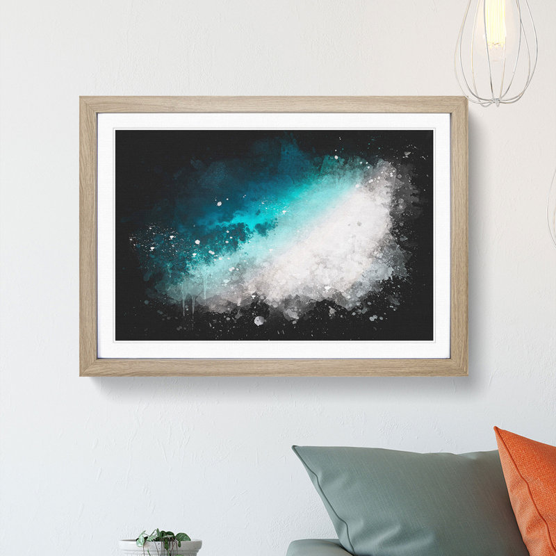 Cocoa Island Beach - Framed Print, 45cm H x 63cm W x 2cm D, Oak Framed