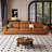 Orange Genuine Leather Modular Sofa-813603870-813603856