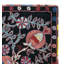 Décoration murale moderne 100% soie 27 x 28 po. Nappe brodée. Décoration murale Boho. Jeté noir