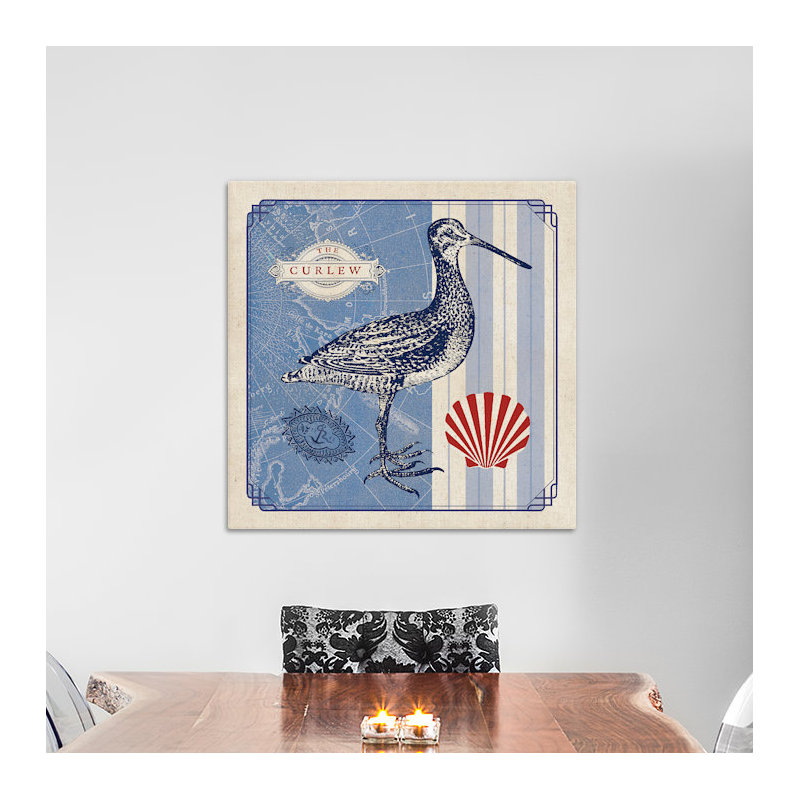 « iii », impression sur toile tendue Sea Bird, H 18 po x l 18 po x P 1,5 po