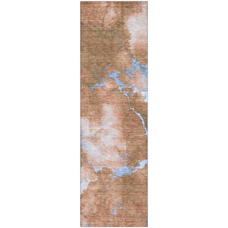 Premium Machine Washable Jacquez AMF1790 Abstract Rug, Runner 2'3" x 7'6"