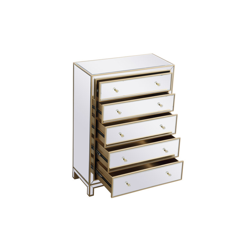 Commode d'appoint Jeni, Doré