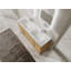 Meuble-lavabo autoportant de 60 po avec lavabo en résine, 4 portes à fermeture douce, chêne original, contreplaqué (KD-PACKING)
