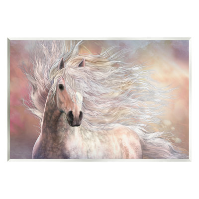 Cielo Windblown Stallion Portrait by Laurie Prindle