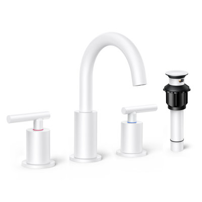 Celestine Widespread Faucet 2-Handle Bathroom Faucet With Drain Assembly 2.0