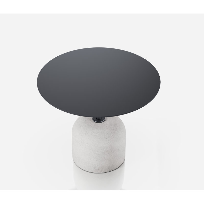 Table de bout en bloc d'acier Mirlatava, Gris clair