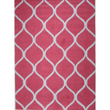 Hand Tufted Wool Area Rug in Pink