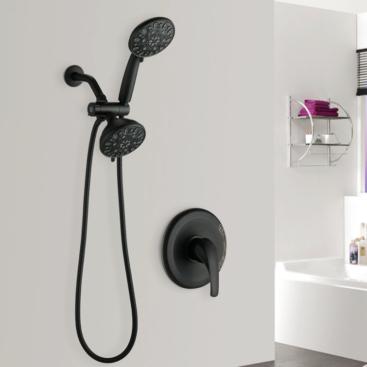 Thermostatic Shower Faucet with Rough in-Valve,Wall Mounted Dual-Function Shower System