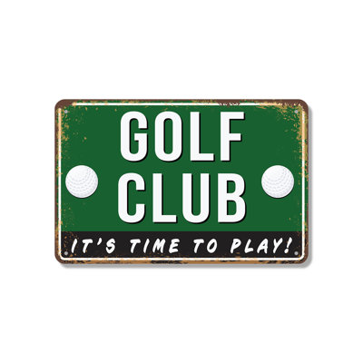 Golf Club Street 12 Inch x 18 Inch Novelty Aluminum Sign