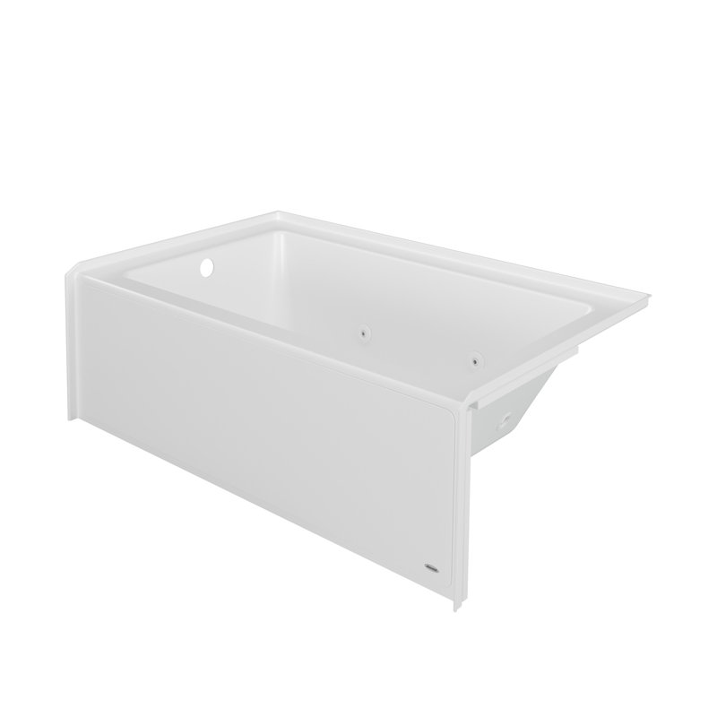 SIGNATURE Rectangle Flat Front 6632 Skirted Whirlpool White, Left, Yes