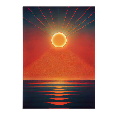 Unusual Abstract Ocean Sunset - Wall Art