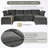 Taquila U-Shaped Sleeper Sectional Modular Sofa Bed-209957984