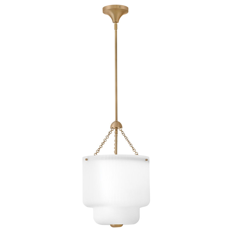 Hinkley Adella Medium Pendant, 20.75" H x 14" W x 14" D, Beige, 4 Lights