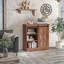 Buffet armoire café avec porte de grange coulissante