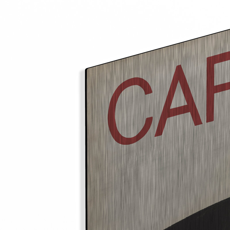 Art mural en métal Red Barrel Studio® «Cafe Moderne 1» par Marco Fabiano, H 36 po x l 36 po