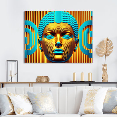 " Contemporary Buddha In Gold And Blue I "