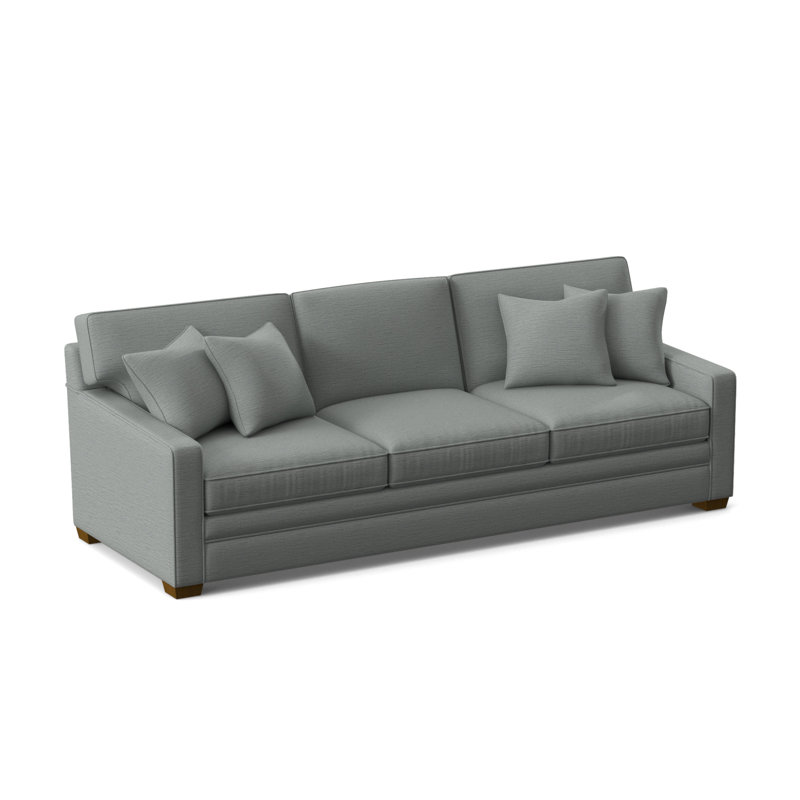 Gramercy Park Sofa, Taupe Plaid; 0126-73, Havana Finish