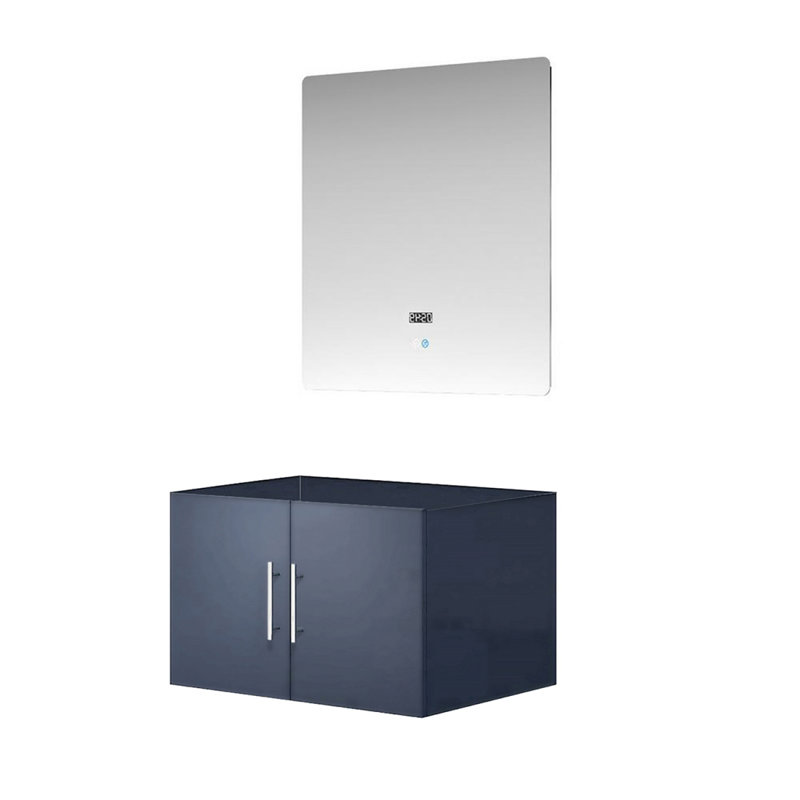 Meuble-lavabo gris foncé l 30 po x P 22 po et miroir DEL de 30 po