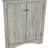 Oak Triangle Corner Storage Cabinet with Adjustable Shelves