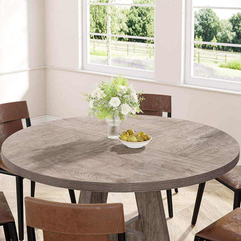 Table de salle à manger de 47 po Farmhouse, Gris