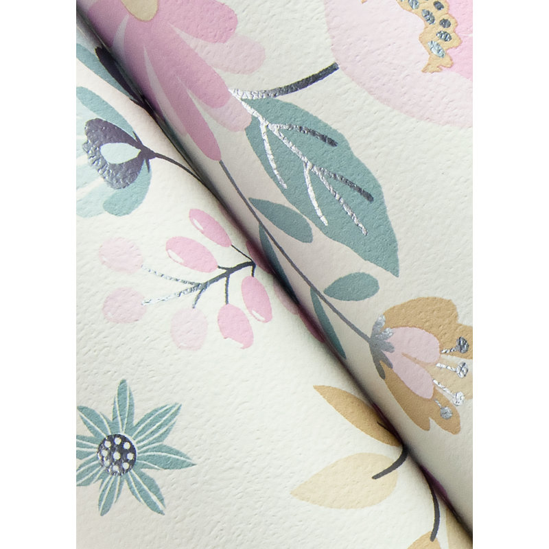 Gorlest Floral Butterfly Non-Pasted Wallpaper, Pink