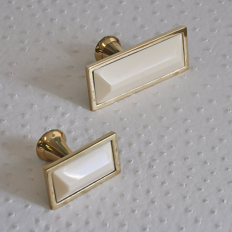 Trent Rectangular Knob, Cream