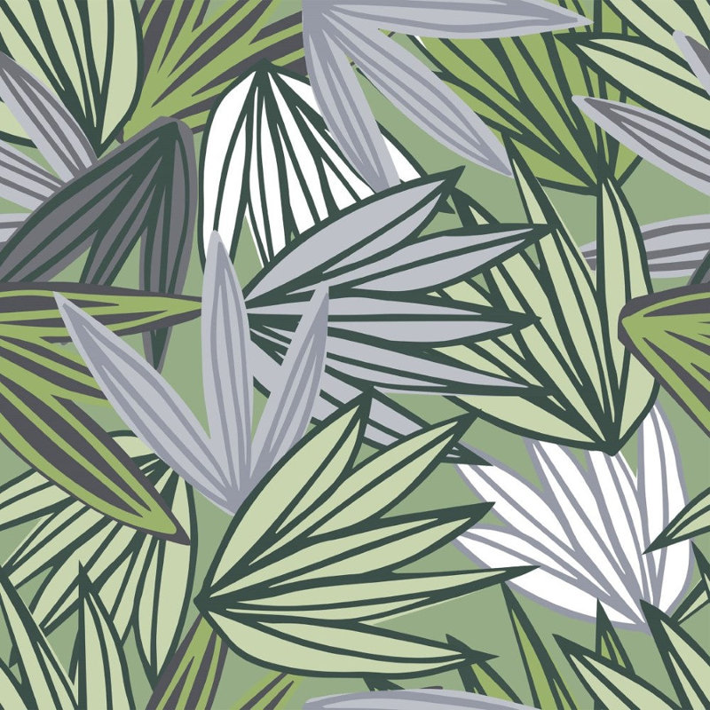 Rouleau de papier peint adhésif Quach Leaves L 8,5 pi x l 24 po