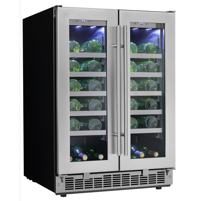 Danby Dual Zone 25.56'' Built-In 42 Bottle Wine Refrigerator with Reversible Door