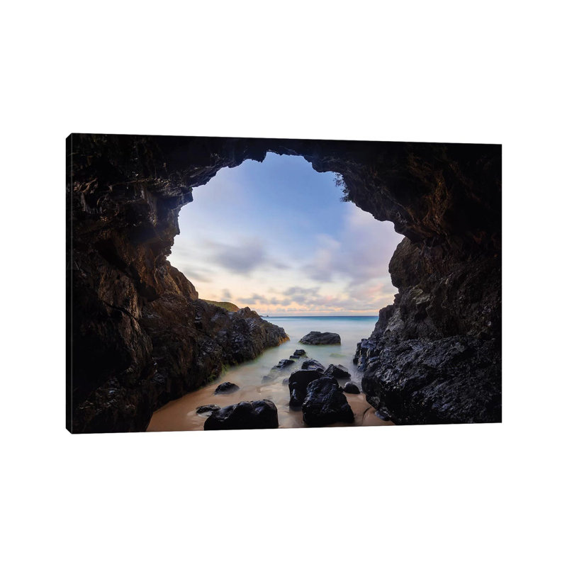 Sunrise Sea Cave by James Vodicka - Wrapped Canvas Gallery-Wrapped Canvas Giclée, 66.04 cm H x 45.72 cm W