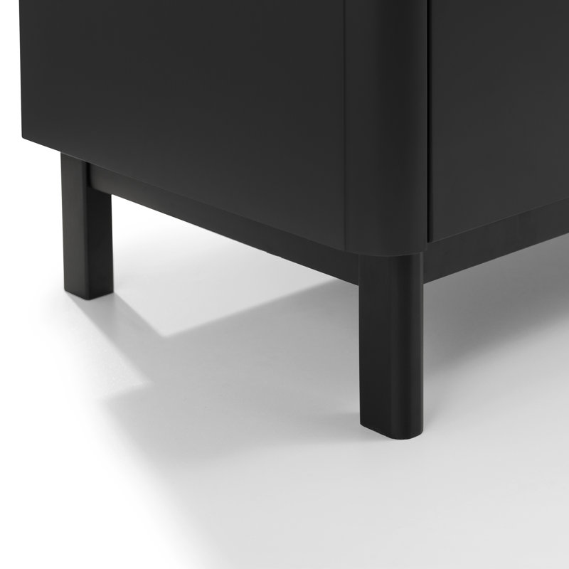 Hales 4 Drawer 35" Dresser, Black