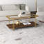 Table basse large Inez avec tablette en panneau de fibres à densité moyenne de 45 po Inez