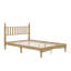 Cadre de lit double en bois traditionnel avec tête de lit à motif gourde, lit plateforme antique-38162225