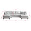 Canapé modulaire rembourré avec deux chaises longues