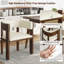 Chaise avec accoudoirs, ensemble de 2 chaises en tonneau, chaise rembourrée à dossier incurvé avec structure en bois pour salle à manger Kicken-1368490588-1368490591